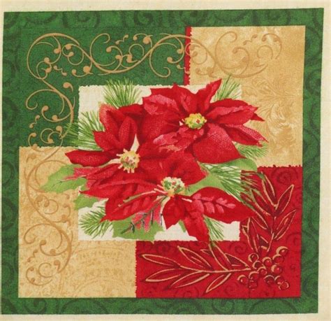 poinsettia fabric for quilting